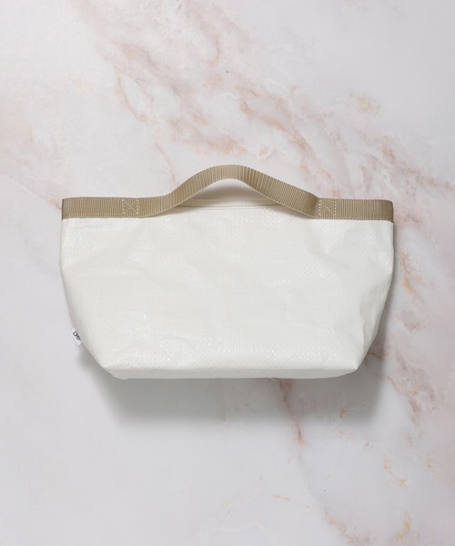 SABLE CLUTCH（セーブルクラッチ）の「BOAT-SHAPED PE TOTE (S) - BEIGE TAPE（トートバッグ）（エコバッグ/サブバッグ・レディース・シルバー/ホワイト/ブラック・ONE SIZE）」の17枚目の写真