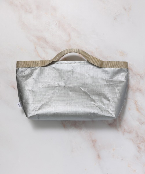 SABLE CLUTCH（セーブルクラッチ）の「BOAT-SHAPED PE TOTE (S) - BEIGE TAPE（トートバッグ）（エコバッグ/サブバッグ・レディース・シルバー/ホワイト/ブラック・ONE SIZE）」の16枚目の写真