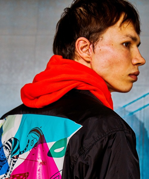 AlexanderLeeChang（アレキサンダーリーチャン）の「AlexanderLeeChang アレキサンダーリーチャン / YOSHI47 HOOD WARMER フードネックウォーマー / AC052136（ネックウォーマー/スヌード・メンズ・オレンジ/ブラック/チャコールグレー・ONE SIZE）」の21枚目の写真