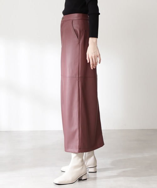 N.(N. Natural Beauty Basic)(エヌエヌナチュラルビューティーベーシック)の「【S Size Line】◆フェイクレザーロングスカート(スカート・レディース・ブラック/モカ/ピンク・SMALL/MEDIUM)」の10枚目の写真