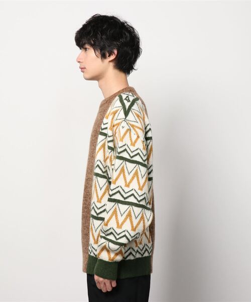 MR.GENTLEMAN（ミスタージェントルマン）の「MIX PATTERNED KNIT（ニット/セーター・メンズ・A・SMALL/MEDIUM/LARGE）」の2枚目の写真