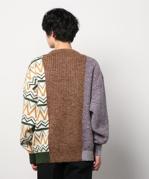 MR.GENTLEMAN（ミスタージェントルマン）の「MIX PATTERNED KNIT（ニット/セーター・メンズ・A・SMALL/MEDIUM/LARGE）」の3枚目の写真
