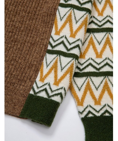 MR.GENTLEMAN（ミスタージェントルマン）の「MIX PATTERNED KNIT（ニット/セーター・メンズ・A・SMALL/MEDIUM/LARGE）」の5枚目の写真