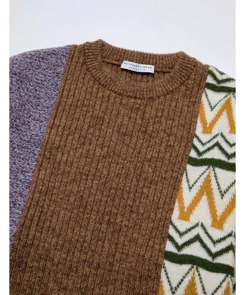 MR.GENTLEMAN（ミスタージェントルマン）の「MIX PATTERNED KNIT（ニット/セーター・メンズ・A・SMALL/MEDIUM/LARGE）」の4枚目の写真