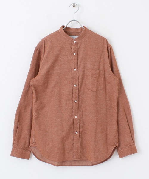 URBAN RESEARCH ROSSO MEN（アーバンリサーチロッソメン）の「『一部WEB限定カラー』『抗菌』ハイパフォーマンスフランネルバンドカラーシャツ（シャツ/ブラウス・メンズ・ブラウン系その他/グレー/カーキ/オレンジ/ブラック/アイボリー/ネイビー・SMALL/LARGE/MEDIUM/X-LARGE）」の10枚目の写真