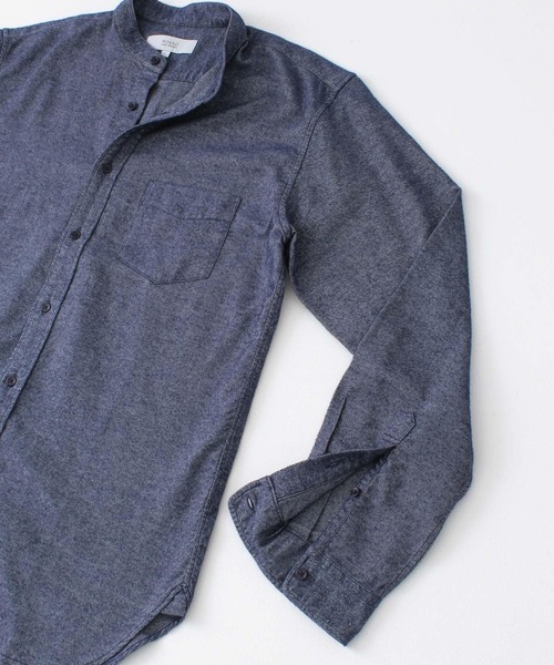 URBAN RESEARCH ROSSO MEN（アーバンリサーチロッソメン）の「『一部WEB限定カラー』『抗菌』ハイパフォーマンスフランネルバンドカラーシャツ（シャツ/ブラウス・メンズ・ブラウン系その他/グレー/カーキ/オレンジ/ブラック/アイボリー/ネイビー・SMALL/LARGE/MEDIUM/X-LARGE）」の12枚目の写真