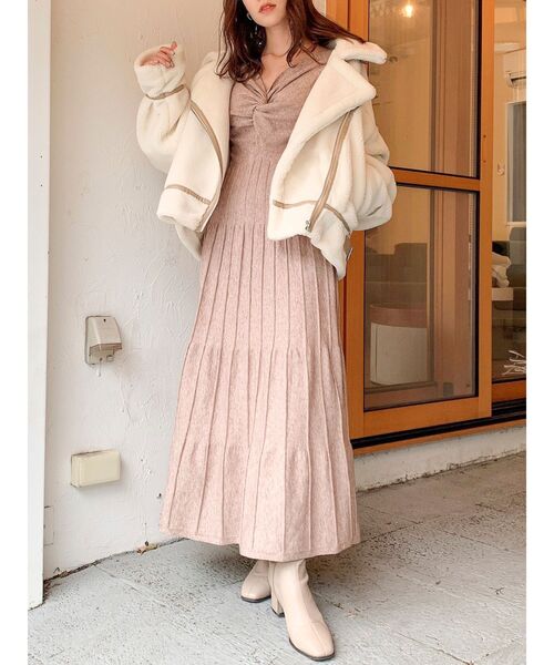 dazzlin（ダズリン）の「2WAYツイストデザインニットワンピース（ワンピース・レディース・ブラック/ベージュ/ブルー/グリーン・FREE）」の10枚目の写真