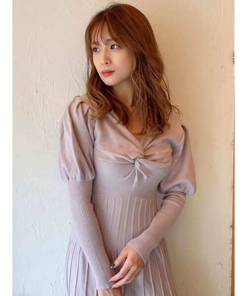 dazzlin（ダズリン）の「2WAYツイストデザインニットワンピース（ワンピース・レディース・ブラック/ベージュ/ブルー/グリーン・FREE）」の11枚目の写真