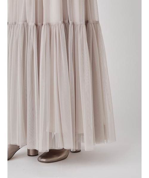 FRAY I.D（フレイアイディー）の「チュールティアードドレス