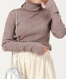 acro | フィンガーホールタートルリブニット/AC1188(ニット/セーター)