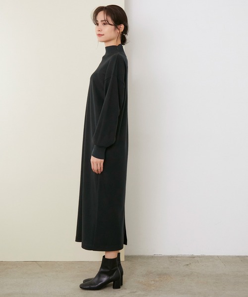 ROPE'(ロペ)の「【シリーズ】ウールスムースリブコンビタートルワンピース(ワンピース・レディース・スミクロ/キナリ/カーキ・38/36)」の20枚目の写真