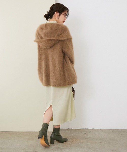 ROPE'(ロペ)の「【シリーズ】ウールスムースリブコンビタートルワンピース(ワンピース・レディース・スミクロ/キナリ/カーキ・38/36)」の9枚目の写真