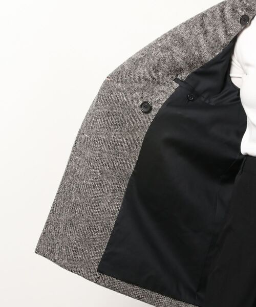 MARGARET HOWELL（マーガレットハウエル）の「NEP TWEED（ピーコート・レディース・ホワイト×ブラック・1/2）」の4枚目の写真