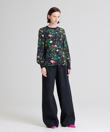 ハイウエストデニムワイドパンツ