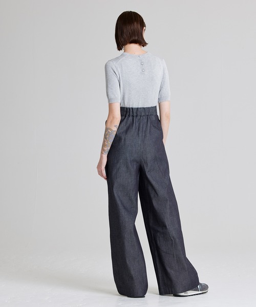 NOISE MAKER（ノイズメーカー）の「ハイウエストデニムワイドパンツ（デニムパンツ・レディース・ブルー/ブラック・36/38）」の6枚目の写真