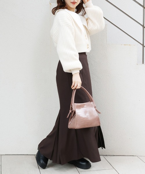 one after another NICE CLAUP（ワンアフターアナザーナイスクラップ）の「使いまわしバツグン！２Way台形コンパクトショルダーバッグ（ショルダーバッグ・レディース・ダークブラウン/アイボリー/モカ・FREE）」の16枚目の写真