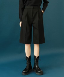 by muni:r | ハーフ バミューダ ハイウエスト スラックス(スラックス)