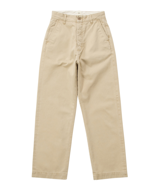 SEA(シー)の「877H VINTAGE ハイライズストレートセルヴィチ尾錠付チノパンツ(チノパンツ・レディース・ベージュ・27inch/26inch/24inch/25inch)」の3枚目の写真