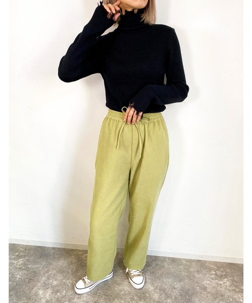 MLI'A（エムリア）の「2Wayダメージハイネックリブニット（ニット/セーター・レディース・オフホワイト/ブラック/グリーン/ブルー/イエロー系その他/レッド/オレンジ・M）」の8枚目の写真