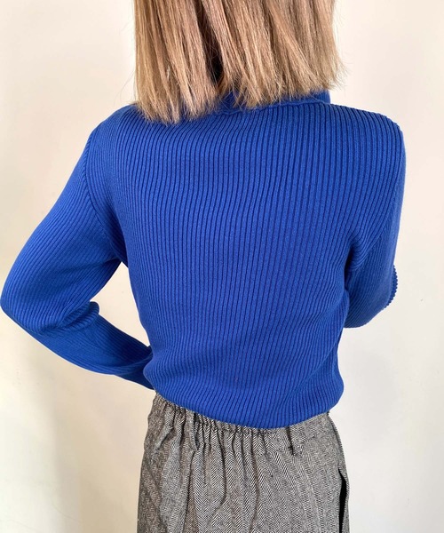 MLI'A（エムリア）の「2Wayダメージハイネックリブニット（ニット/セーター・レディース・オフホワイト/ブラック/グリーン/ブルー/イエロー系その他/レッド/オレンジ・M）」の17枚目の写真