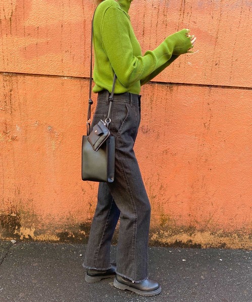 MLI'A（エムリア）の「2Wayダメージハイネックリブニット（ニット/セーター・レディース・オフホワイト/ブラック/グリーン/ブルー/イエロー系その他/レッド/オレンジ・M）」の11枚目の写真