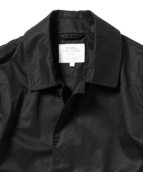B:MING by BEAMS(ビーミングバイビームス)の「【FINEBOYS 5月号掲載】ビーミング by ビームス / シリコンウォッシュステンカラーコート(ステンカラーコート・メンズ・ブラック/ベージュ/ネイビー/ブルー・MEDIUM/LARGE/SMALL)」の7枚目の写真