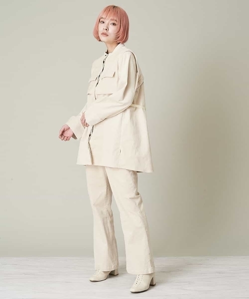 A de a.v.v（アードアー・ヴェ・ヴェ）の「（SET UP対応）バックリボンコーデュロイシャツ（シャツ/ブラウス・レディース・アイボリー/ブラウン・39）」の6枚目の写真