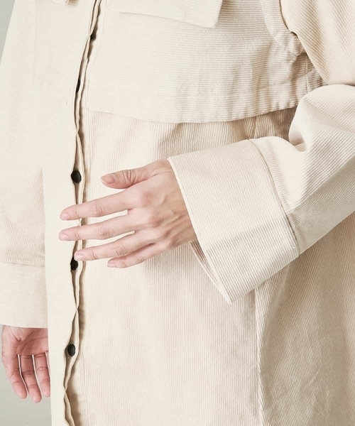 A de a.v.v（アードアー・ヴェ・ヴェ）の「（SET UP対応）バックリボンコーデュロイシャツ（シャツ/ブラウス・レディース・アイボリー/ブラウン・39）」の18枚目の写真