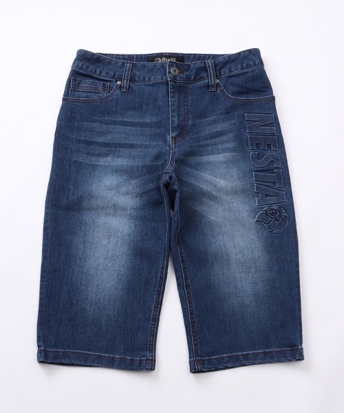 NESTA BRAND(ネスタブランド)の「ストレッチエンボス7分丈デニムショーツ(デニムパンツ・メンズ・インディゴブルー/ブルー系その他・M/L/XL/XXL)」の2枚目の写真