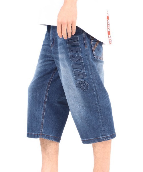 NESTA BRAND(ネスタブランド)の「ストレッチエンボス7分丈デニムショーツ(デニムパンツ・メンズ・インディゴブルー/ブルー系その他・M/L/XL/XXL)」の15枚目の写真