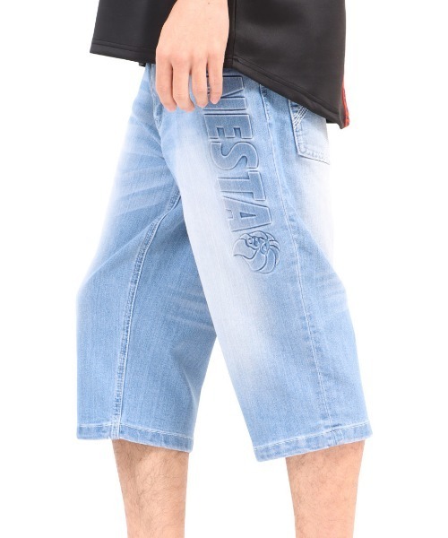 NESTA BRAND(ネスタブランド)の「ストレッチエンボス7分丈デニムショーツ(デニムパンツ・メンズ・インディゴブルー/ブルー系その他・M/L/XL/XXL)」の13枚目の写真