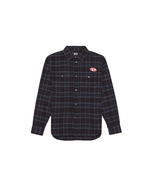DIESEL(ディーゼル)の「メンズ チェックシャツ ネル素材 サステナブル(シャツ/ブラウス・メンズ・ブラック・SMALL/MEDIUM/LARGE/X-LARGE/XX-LARGE/X-SMALL)」の12枚目の写真