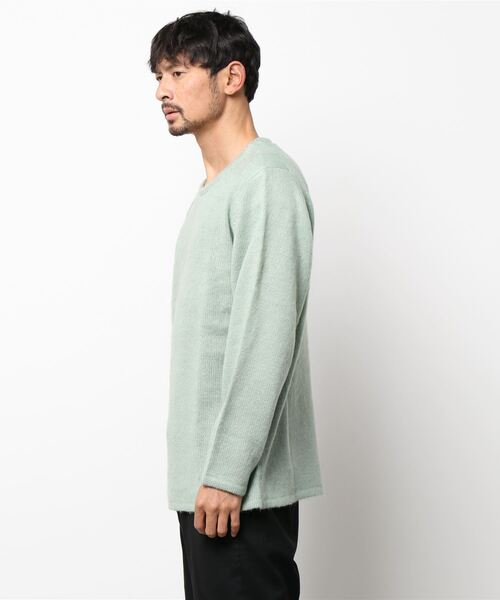 JUNRED（ジュンレッド）の「起毛ニットプルオーバー（ニット/セーター・メンズ・ブルー/キナリ/オレンジ/ミント・LL/M/L）」の5枚目の写真