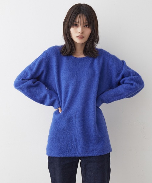 JUNRED（ジュンレッド）の「起毛ニットプルオーバー（ニット/セーター・メンズ・ブルー/キナリ/オレンジ/ミント・LL/M/L）」の3枚目の写真