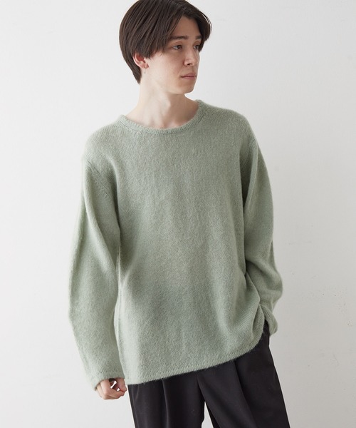 JUNRED（ジュンレッド）の「起毛ニットプルオーバー（ニット/セーター・メンズ・ブルー/キナリ/オレンジ/ミント・LL/M/L）」の2枚目の写真