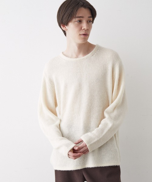 JUNRED（ジュンレッド）の「起毛ニットプルオーバー（ニット/セーター・メンズ・ブルー/キナリ/オレンジ/ミント・LL/M/L）」の7枚目の写真