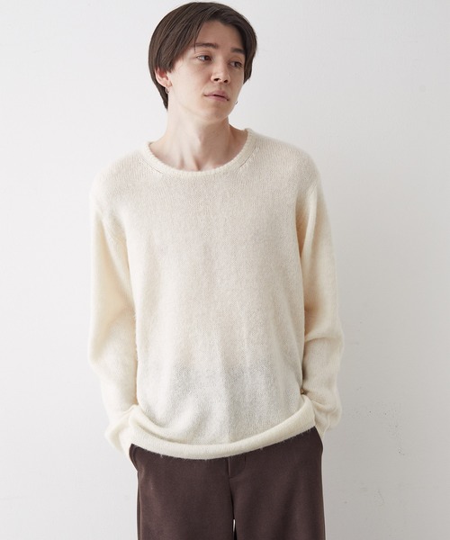 JUNRED（ジュンレッド）の「起毛ニットプルオーバー（ニット/セーター・メンズ・ブルー/キナリ/オレンジ/ミント・LL/M/L）」の8枚目の写真