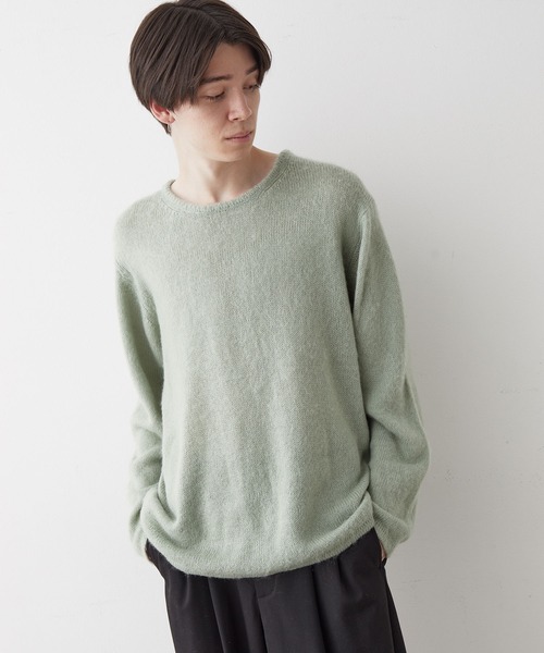 JUNRED（ジュンレッド）の「起毛ニットプルオーバー（ニット/セーター・メンズ・ブルー/キナリ/オレンジ/ミント・LL/M/L）」の10枚目の写真