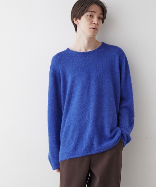 JUNRED（ジュンレッド）の「起毛ニットプルオーバー（ニット/セーター・メンズ・ブルー/キナリ/オレンジ/ミント・LL/M/L）」の13枚目の写真