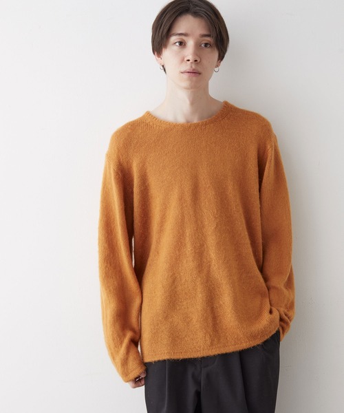 JUNRED（ジュンレッド）の「起毛ニットプルオーバー（ニット/セーター・メンズ・ブルー/キナリ/オレンジ/ミント・LL/M/L）」の15枚目の写真