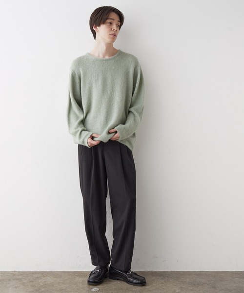 JUNRED（ジュンレッド）の「起毛ニットプルオーバー（ニット/セーター・メンズ・ブルー/キナリ/オレンジ/ミント・LL/M/L）」の19枚目の写真