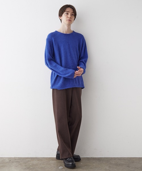 JUNRED（ジュンレッド）の「起毛ニットプルオーバー（ニット/セーター・メンズ・ブルー/キナリ/オレンジ/ミント・LL/M/L）」の21枚目の写真