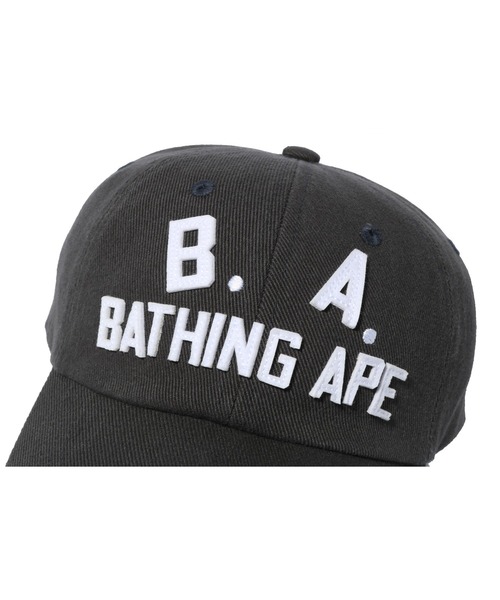 A BATHING APE（アベイシングエイプ）の「B.A. WASHED TWILL CAP M（キャップ・メンズ・ブラック/チャコール/オレンジ・FREE）」の19枚目の写真