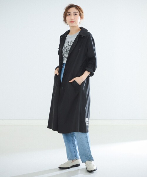 Traditional Weatherwear（トラディショナルウェザーウェア）の「Traditional Weatherwear / PENRITH パッカブルレインコート（ステンカラーコート・レディース・ブラック/ベージュ/サックスブルー・S）」の8枚目の写真