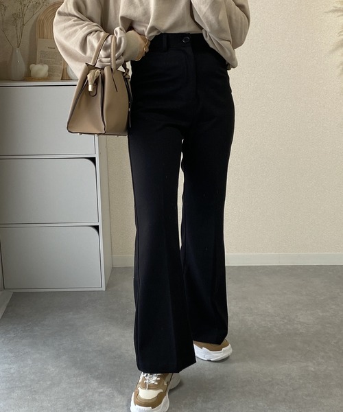 ABITOKYO(アビトーキョー)の「センタープレス ベルボトム(その他パンツ・レディース・ブラック・FREE)」の1枚目の写真