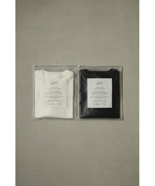 LA PEAU DE GEM(ラポドゥジェム)の「【LA PEAU DE GEM】6.5oz ノースリーブパックtee(タンクトップ・レディース・ホワイト/ブラック・S/M)」の3枚目の写真