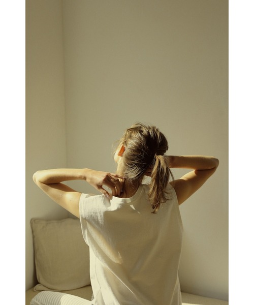 LA PEAU DE GEM(ラポドゥジェム)の「【LA PEAU DE GEM】6.5oz ノースリーブパックtee(タンクトップ・レディース・ホワイト/ブラック・S/M)」の13枚目の写真