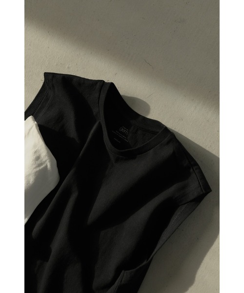 LA PEAU DE GEM(ラポドゥジェム)の「【LA PEAU DE GEM】6.5oz ノースリーブパックtee(タンクトップ・レディース・ホワイト/ブラック・S/M)」の15枚目の写真