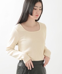 ALAND | 3.3Field Trip／スクエアネックリブ長袖プルオーバー  2271118(Tシャツ/カットソー)