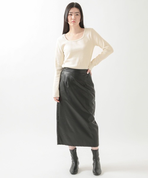 ALAND（エーランド）の「3.3Field Trip／スクエアネックリブ長袖プルオーバー  2271118（Tシャツ/カットソー・レディース・ブラック/ライトグリーン/アイボリー/ライトピンク・FREE）」の19枚目の写真